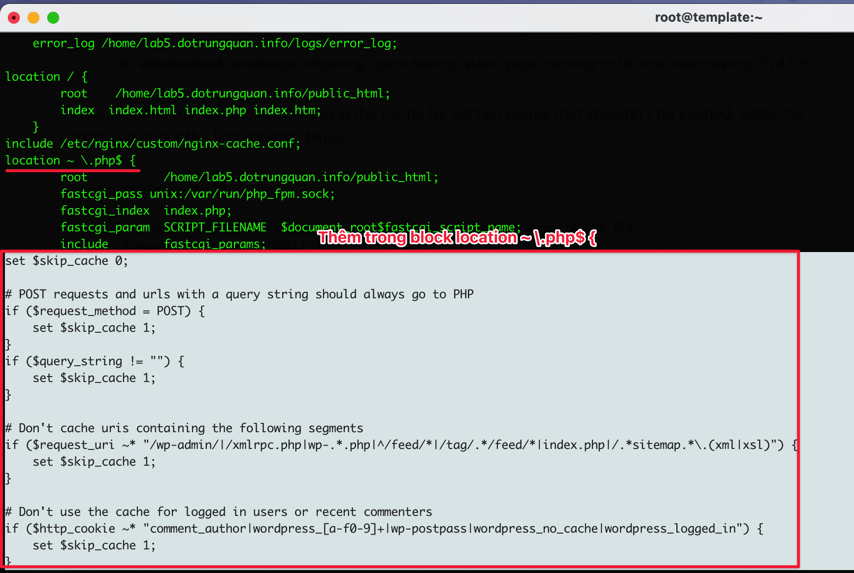 Thiết lập Nginx FastCGI Cache trên NGINX giảm thời gian phản hồi máy chủ 4 Thiết lập Nginx FastCGI Cache trên NGINX