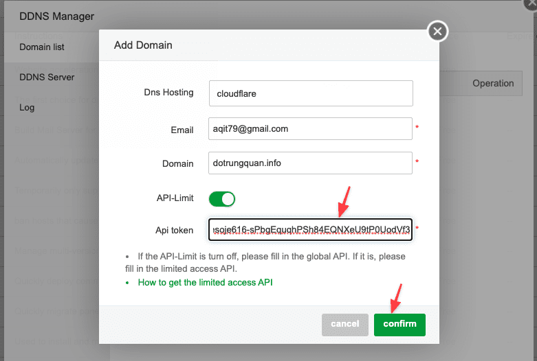Hướng dẫn cấu hình DDNS AAPANEL lên CloudFlare 10 Hướng dẫn cấu hình DDNS AAPANEL lên CloudFlare
