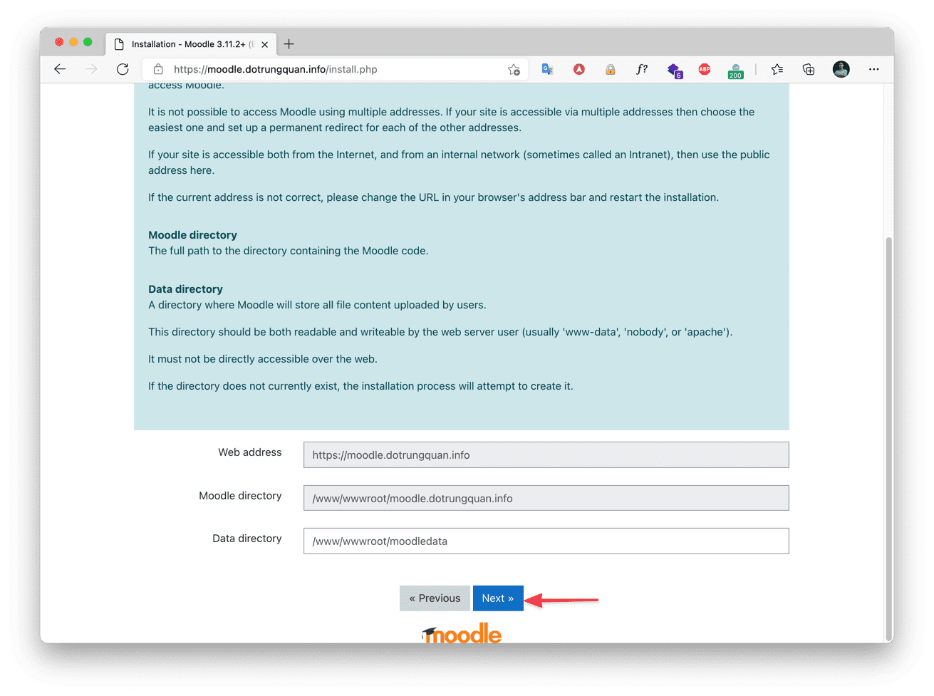 Hướng dẫn cài đặt Moodle trên AAPANEL 9 Screenshot 2021 09 12 at 13.50.52