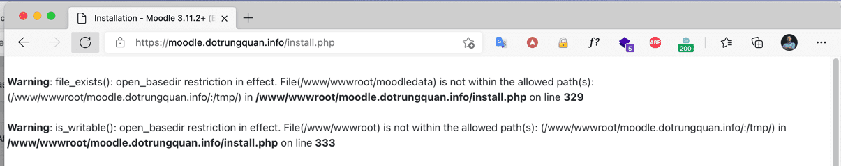 Hướng dẫn cài đặt Moodle trên AAPANEL 10 Screenshot 2021 09 12 at 13.51.45