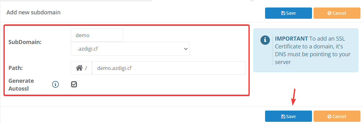 Hướng dẫn thêm Addon/Sub Domain vào Centos Web Panel (CWP) 8 Hướng dẫn thêm Addon/Sub Domain vào Centos Web Panel