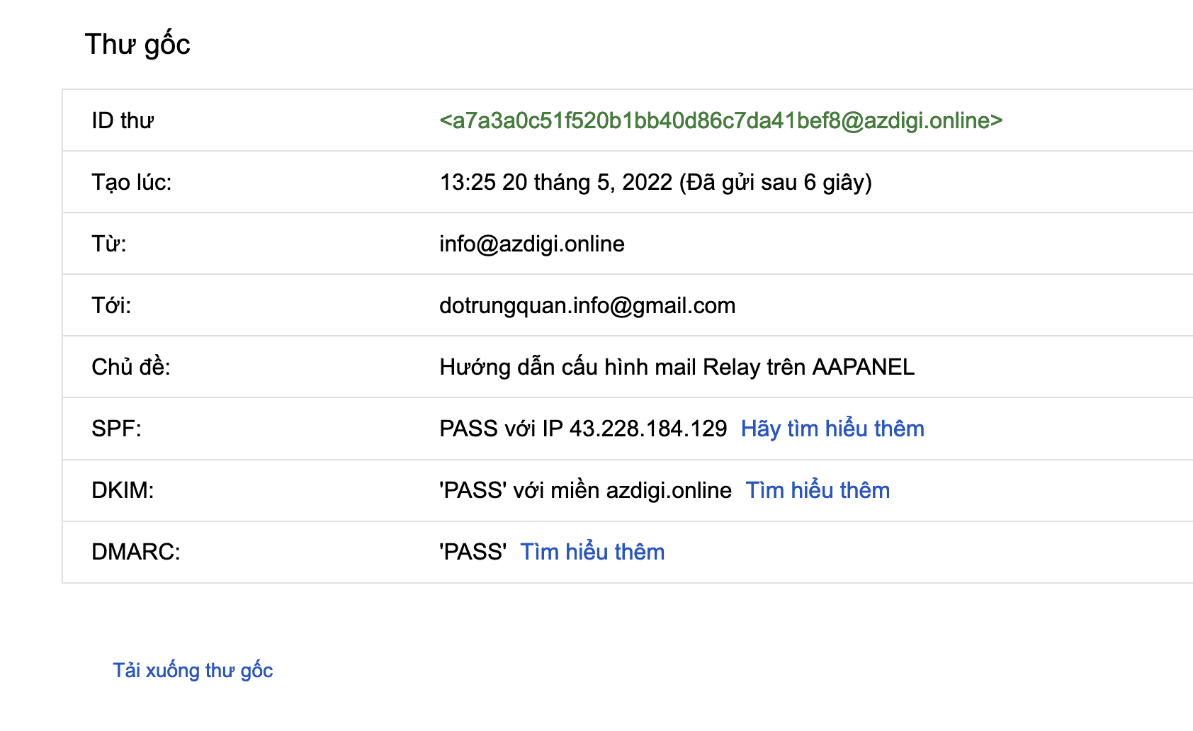 Hướng dẫn cấu hình mail Relay trên AAPANEL 7 anh 120