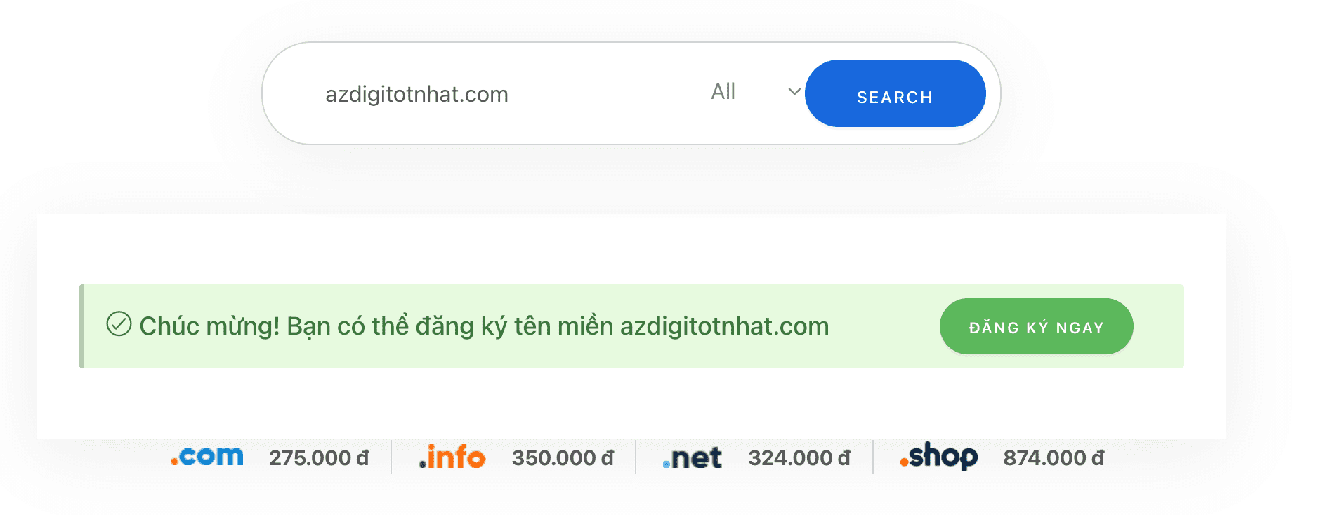 Cách đăng ký tên miền tại AZDIGI 2 azdigi