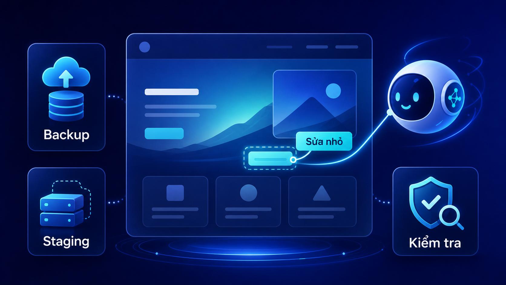 Safe vibe coding workflow on a live website