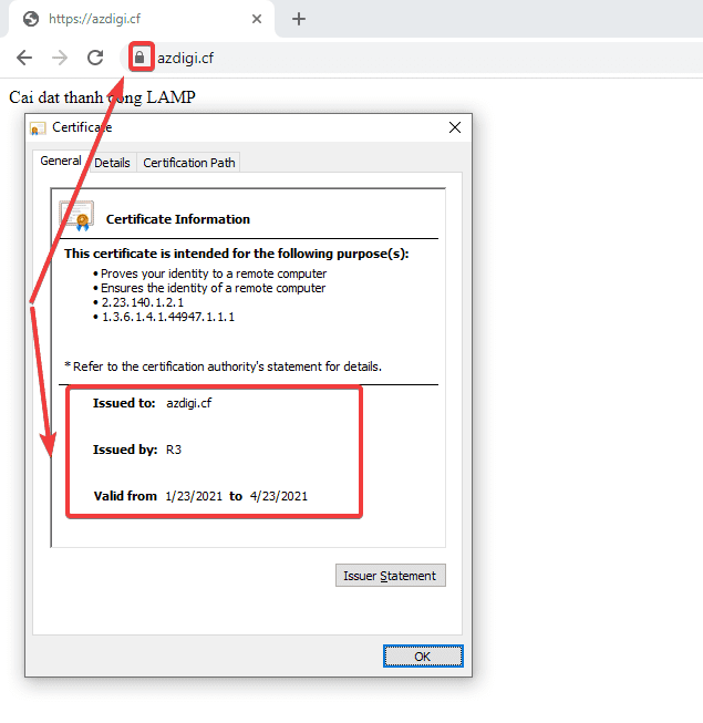 Cài đặt SSL Let’s Encrypt với Certbot trên Apache 4 Cài đặt SSL Let's Encrypt với Certbot trên Apache