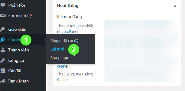Hướng dẫn cài Plugin lên website WordPress