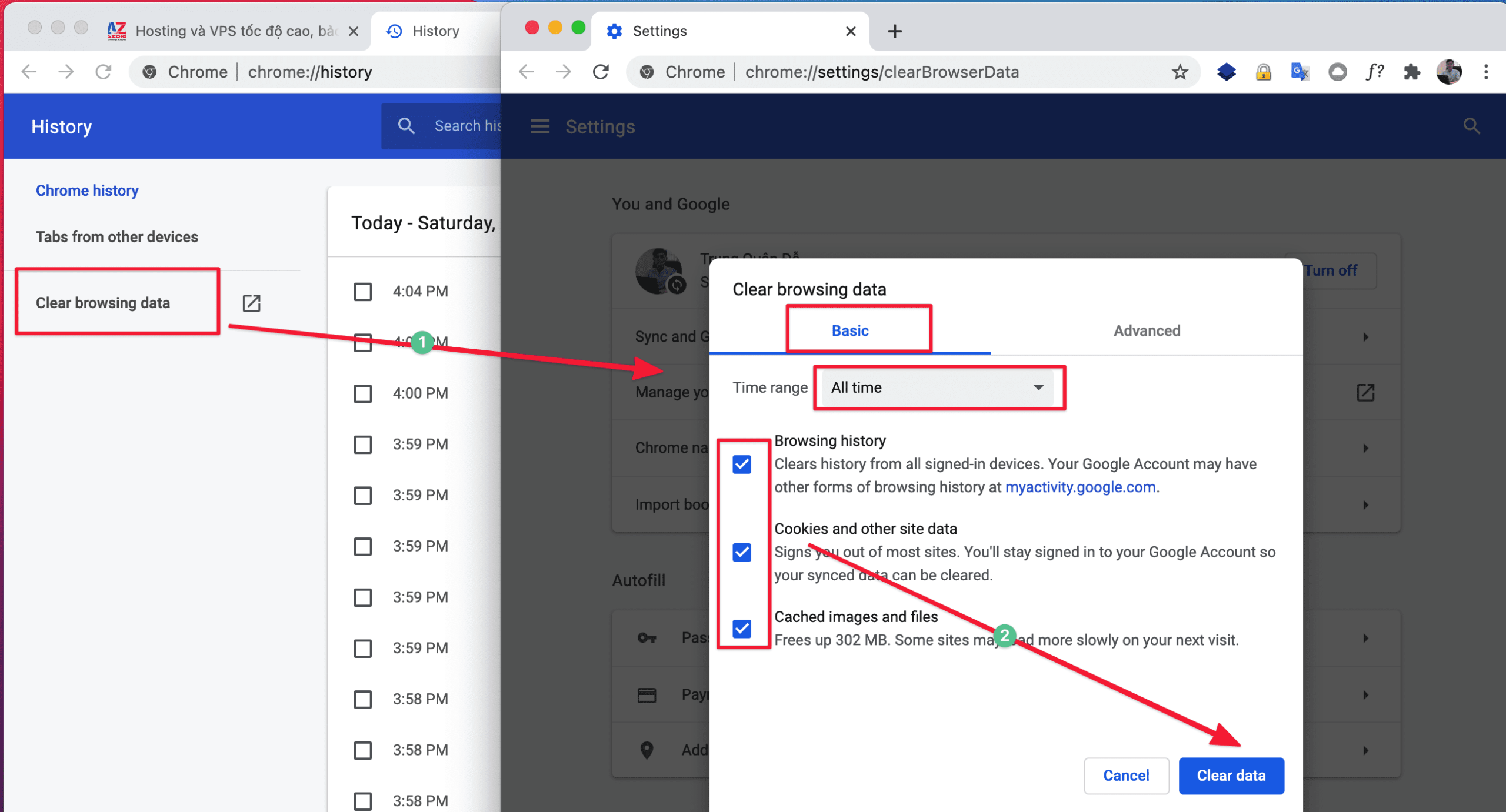 Hướng dẫn xóa cache DNS (Flush DNS) trên máy tính và Trình duyệt 3 clear cache chrome 2@2x scaled