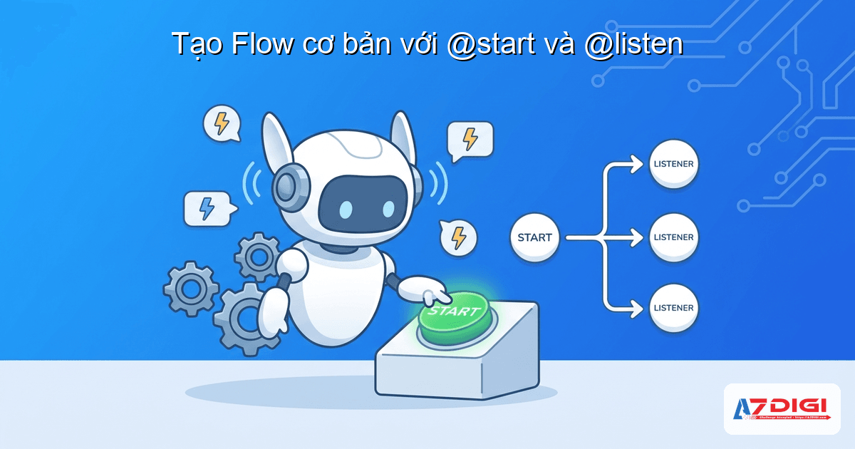 Flow trong CrewAI: xây dựng workflow phức tạp theo sự kiện 3 Tạo Flow cơ bản với @start và @listen
