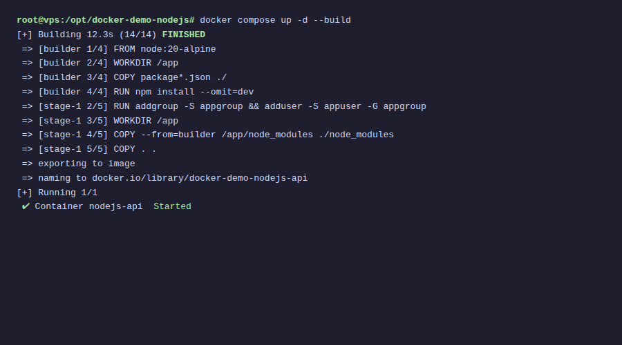 Deploy ứng dụng Node.js / Python với Docker Compose 2 Docker Compose build Node.js app