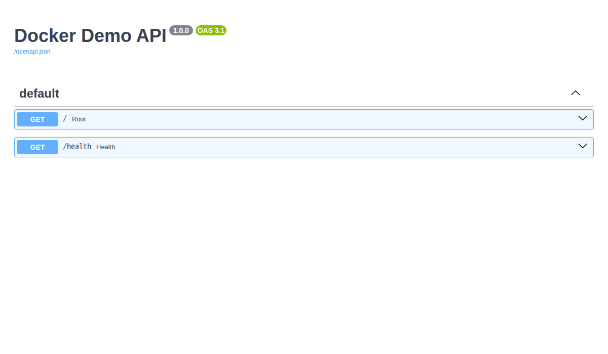 Deploy ứng dụng Node.js / Python với Docker Compose 5 FastAPI auto-generated docs (Swagger UI)
