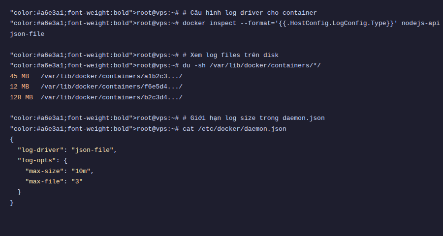 Docker Logging – Quản lý log hiệu quả 4 Cấu hình log driver Docker