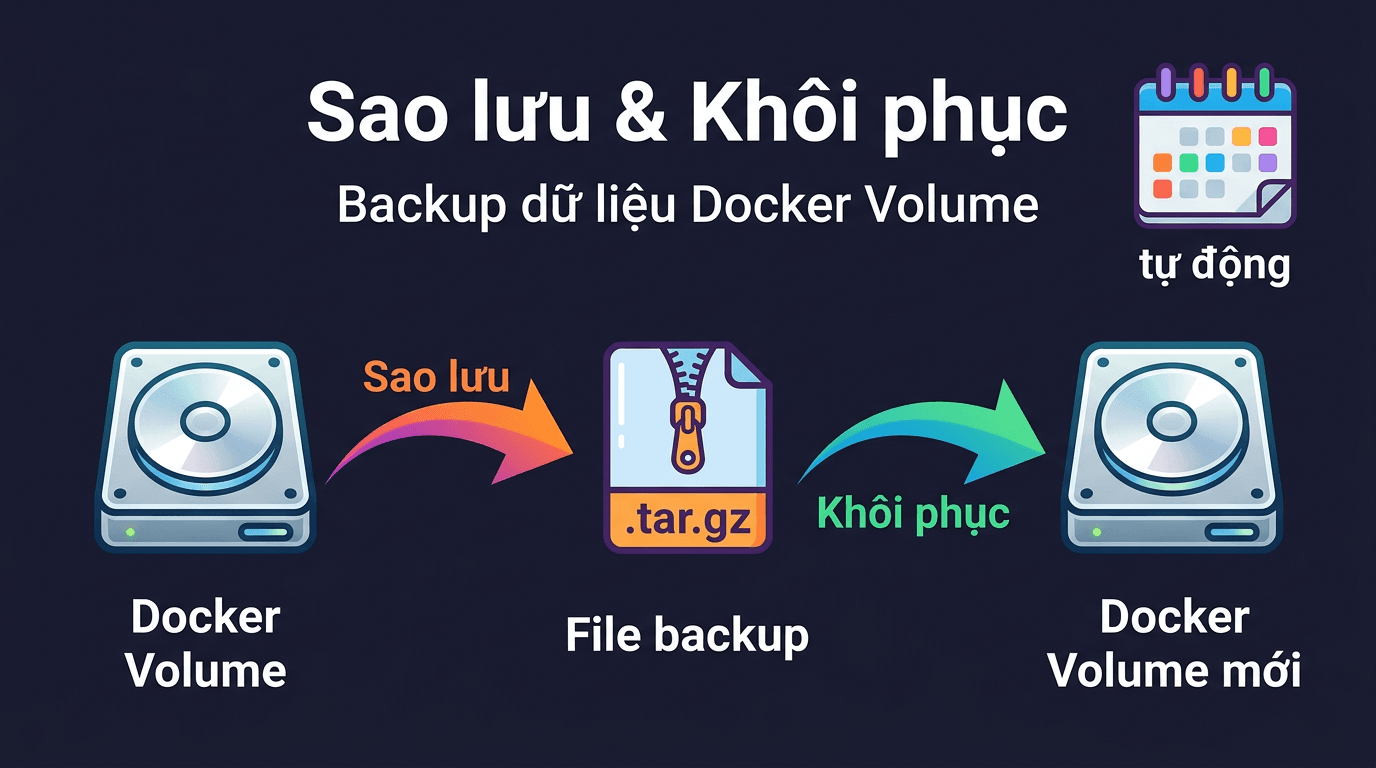 Backup & Restore dữ liệu Docker Volume 2 Backup và Restore Docker Volume