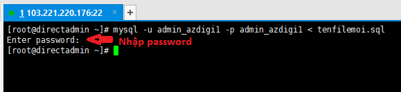 Lệnh backup và restore MySQL trên Linux 3 dum mysql 2