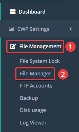 Hướng dẫn sử dụng File Manager trên Centos Web Panel (CWP) 1 Hướng dẫn sử dụng File Manager trên Centos Web Panel