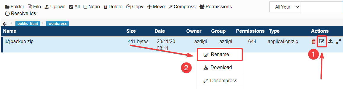 Hướng dẫn sử dụng File Manager trên Centos Web Panel (CWP) 14 Hướng dẫn sử dụng File Manager trên Centos Web Panel