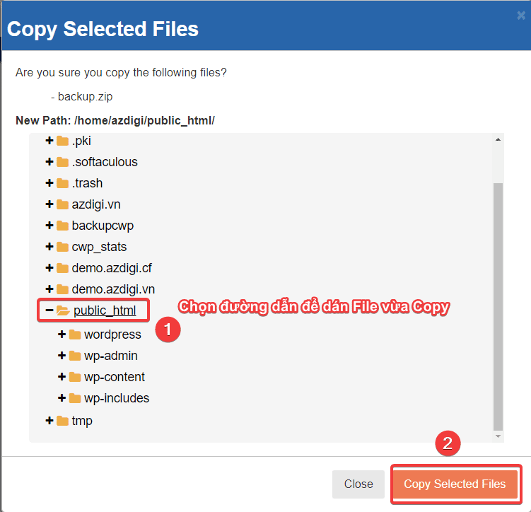 Hướng dẫn sử dụng File Manager trên Centos Web Panel (CWP) 17 Hướng dẫn sử dụng File Manager trên Centos Web Panel