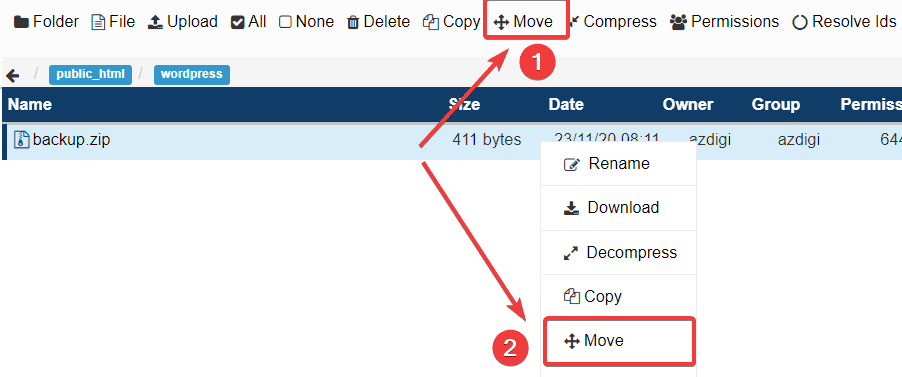 Hướng dẫn sử dụng File Manager trên Centos Web Panel (CWP) 19 Hướng dẫn sử dụng File Manager trên Centos Web Panel
