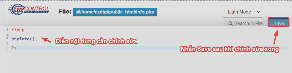 Hướng dẫn sử dụng File Manager trên Centos Web Panel (CWP) 5 Hướng dẫn sử dụng File Manager trên Centos Web Panel