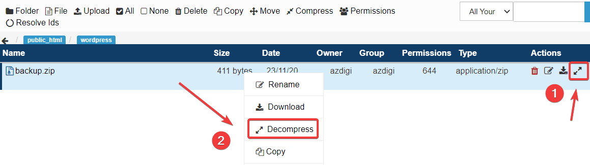 Hướng dẫn sử dụng File Manager trên Centos Web Panel (CWP) 9 Hướng dẫn sử dụng File Manager trên Centos Web Panel