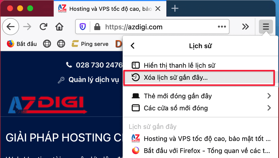 Hướng dẫn xóa cache DNS (Flush DNS) trên máy tính và Trình duyệt 6 firefox clear cache