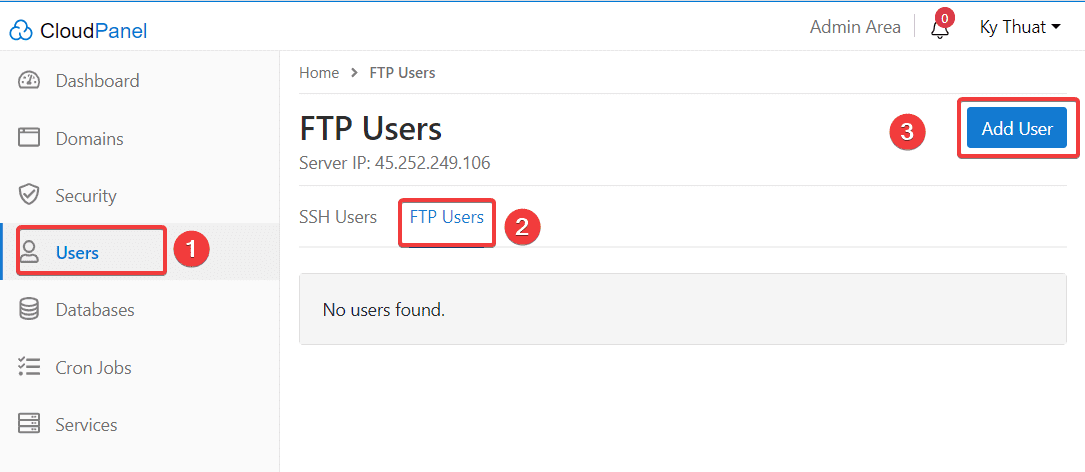 Hướng dẫn tạo và sử dụng FTP trên CloudPanel 2 tạo và sử dụng FTP trên CloudPanel