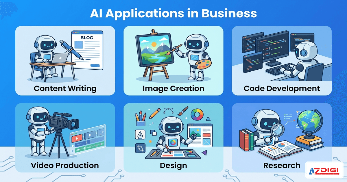 Generative AI: công nghệ đứng sau ChatGPT, Gemini và làn sóng AI tạo sinh 4 Ứng dụng thực tế của Generative AI