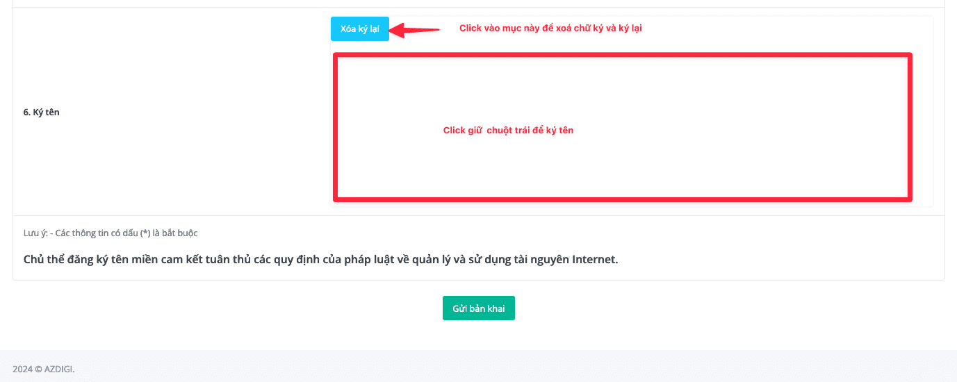 Hướng dẫn hoàn tất thủ tục đăng ký tên miền tại AZDIGI 7 hosodomain 6