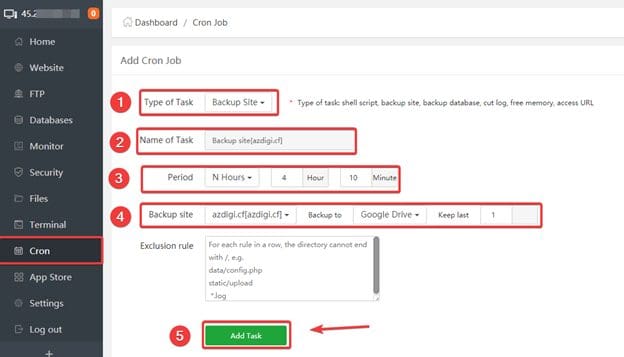 Hướng dẫn backup dữ liệu website lên Google Drive trong aaPanel 13 image 143