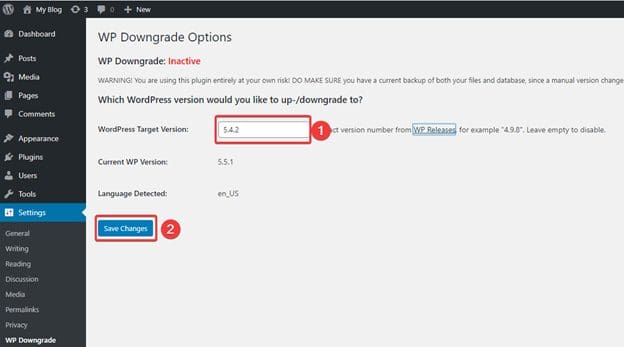 Hướng dẫn hạ cấp phiên bản WordPress 5 image 90