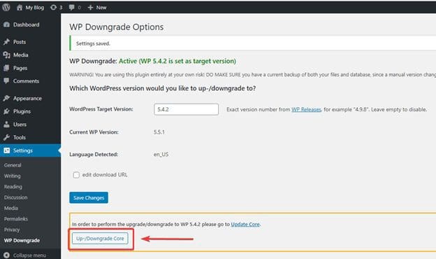 Hướng dẫn hạ cấp phiên bản WordPress 6 image 91