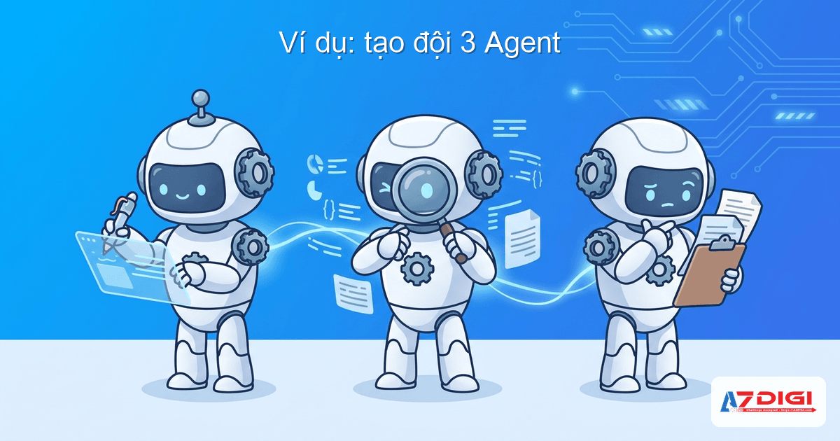 Agent trong CrewAI: tạo AI worker chuyên biệt 7 Ví dụ: tạo đội 3 Agent
