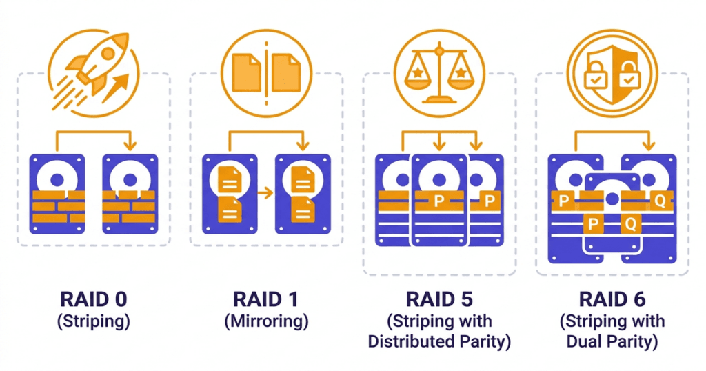 RAID 0, 1, 5, 6: so sánh chi tiết từng cấp RAID 1 So sánh RAID 0 1 5 6