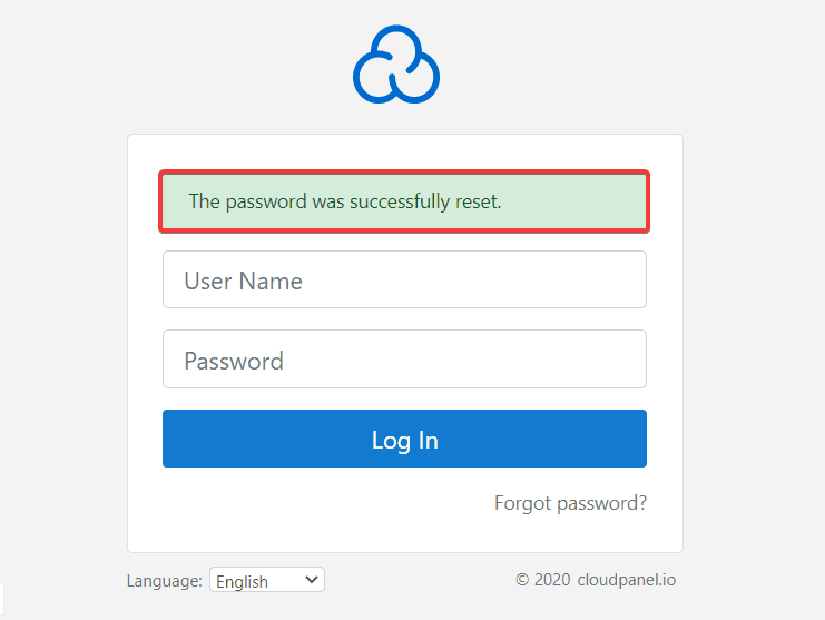Hướng dẫn reset pass User trên CloudPanel 10 reset pass User trên CloudPanel