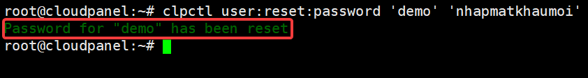 Hướng dẫn reset pass User trên CloudPanel 11 reset pass User trên CloudPanel