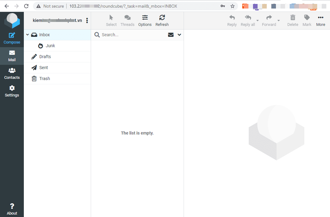 Hướng dẫn xử lý lỗi Roundcube Database Error trên DirectAdmin 4 rouncube 2
