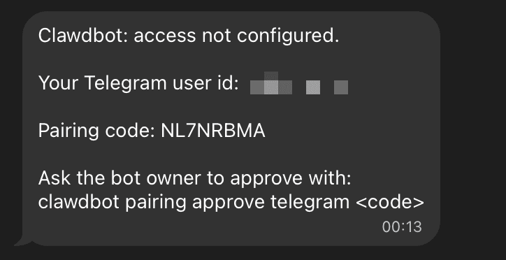 Hướng dẫn OpenClaw chi tiết nhất từ A tới Z 8 Pairing code trên Telegram