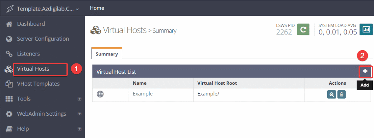Cách thêm website vào OpenLiteSpeed WebAdmin GUI 1 Cách thêm website vào OpenLiteSpeed WebAdmin GUI