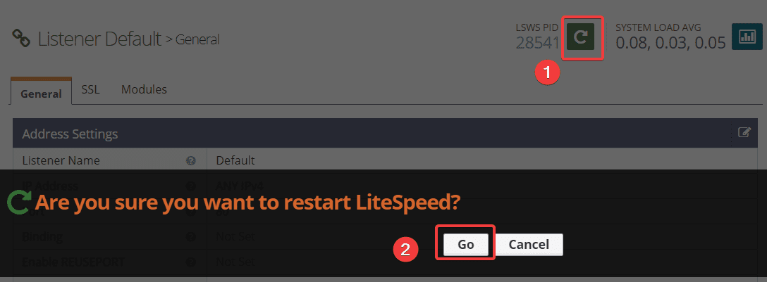 Cách thêm website vào OpenLiteSpeed WebAdmin GUI 26 site openlitespeed24