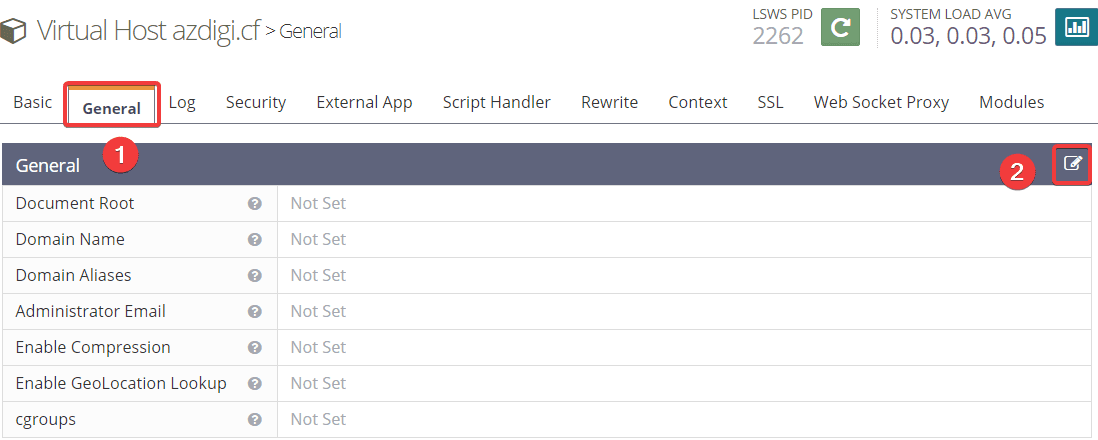 Cách thêm website vào OpenLiteSpeed WebAdmin GUI 7 Cách thêm website vào OpenLiteSpeed WebAdmin GUI