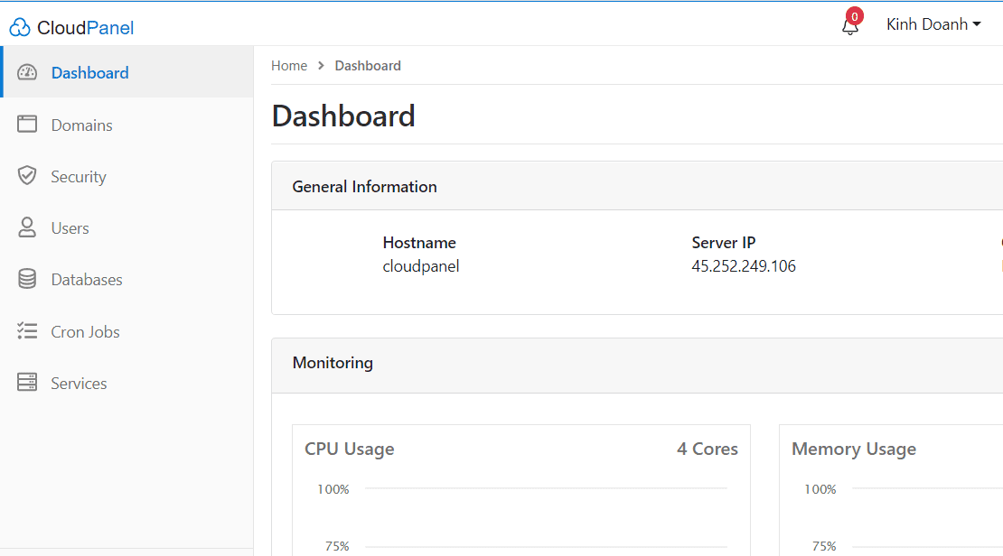Hướng dẫn tạo User trên CloudPanel 7 Hướng dẫn tạo User trên CloudPanel