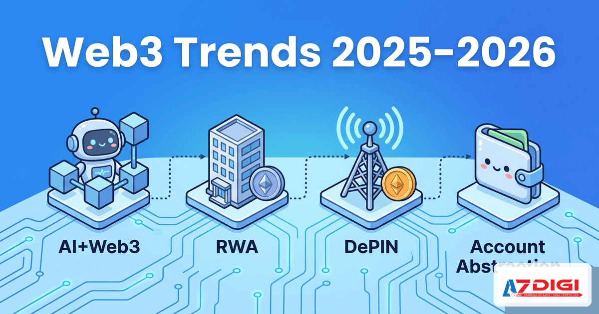 Web3 là gì? Toàn bộ kiến thức từ A đến Z cho người mới 7 Xu hướng Web3 năm 2025 2026 AI RWA DePIN Account Abstraction