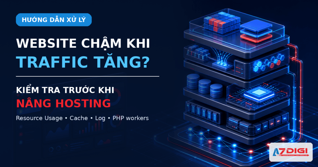 Website chậm khi traffic tăng: Cách kiểm tra hosting có quá tải không 1 Website chậm khi traffic tăng và các dữ liệu cần kiểm tra trước khi nâng hosting
