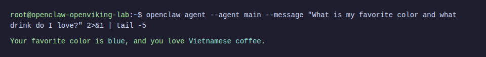 Agent recall memory