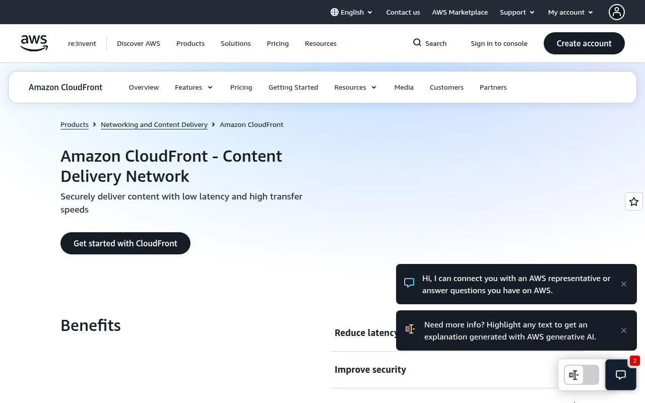 15 Best Free CDN for WordPress for Speed and Security 7 4. Amazon CloudFront