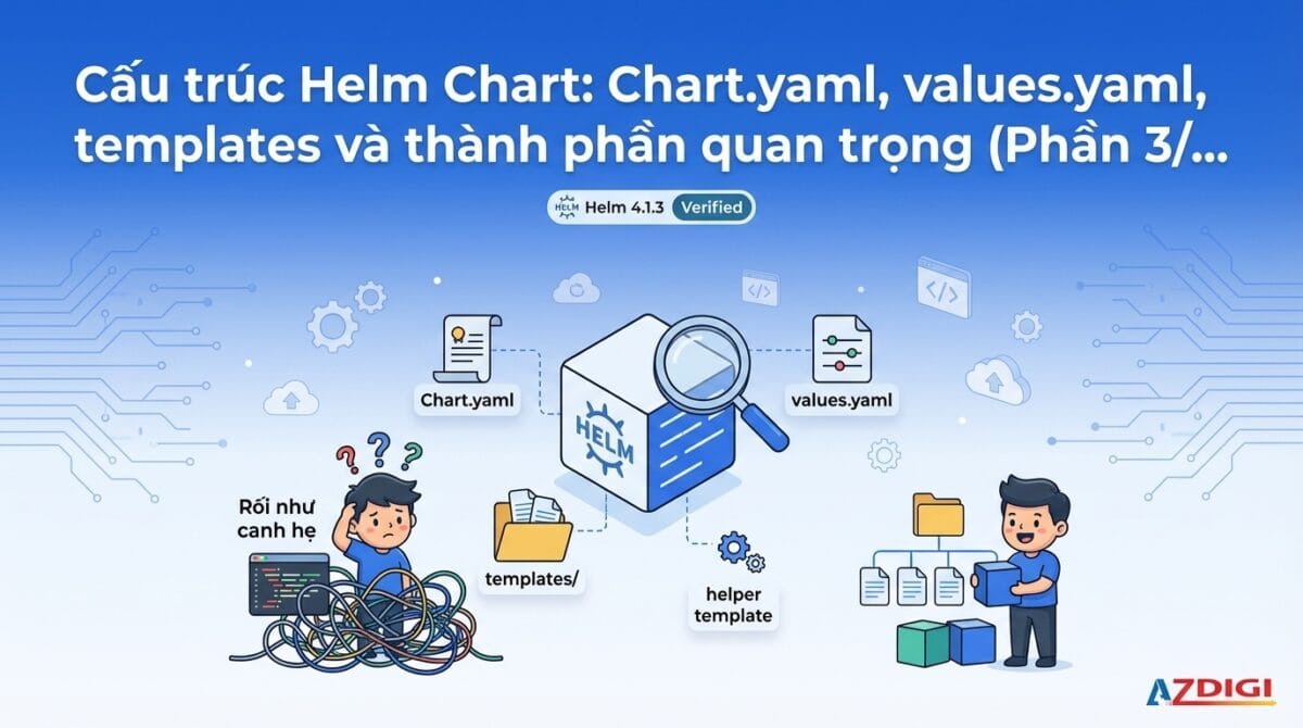 Cấu trúc Helm Chart: Chart.yaml, values.yaml, templates và thành phần quan trọng 1 Cấu trúc Helm Chart: Chart.yaml, values.yaml, templates và thành phần quan trọng (Phần 3/11)