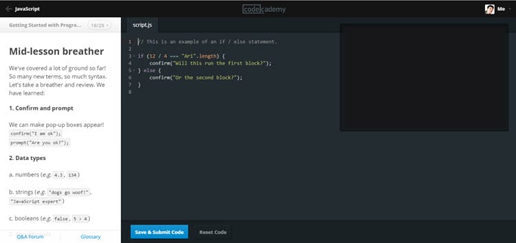 codeacademy website 1