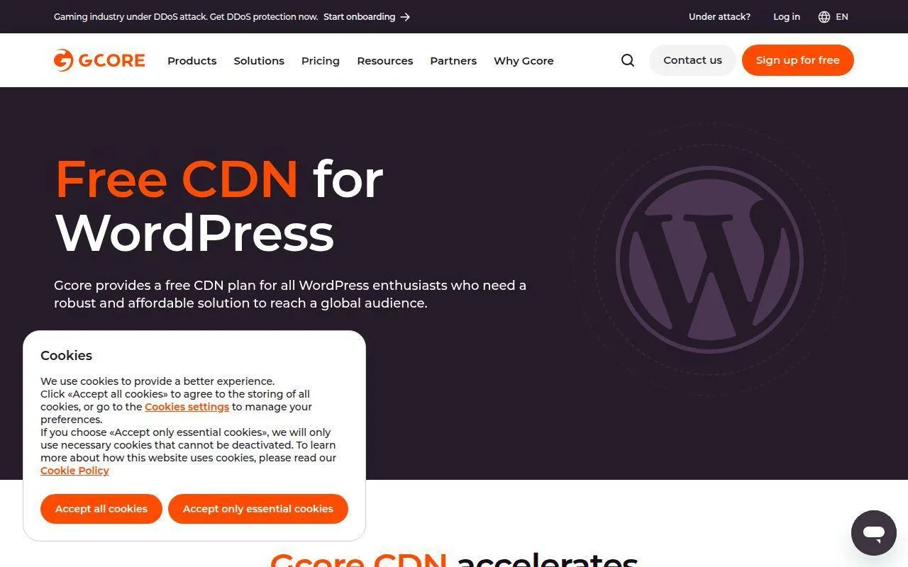 15 Best Free CDN for WordPress for Speed and Security 8 5. Gcore