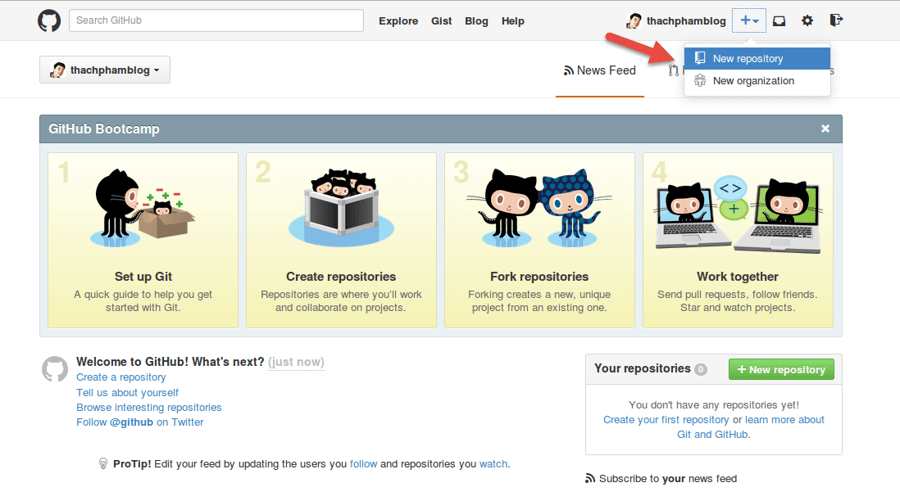 github create repository 1