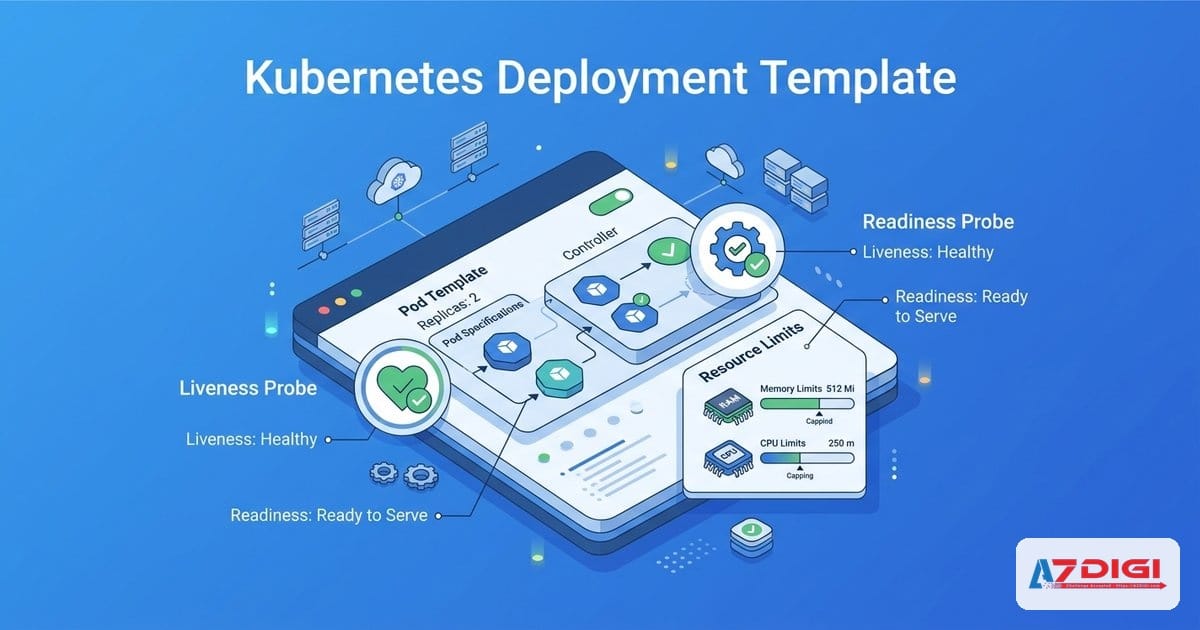 Tự đóng gói ứng dụng Node.js cơ bản thành Helm chart 7 Deployment template với probes, resources và checksum ConfigMap