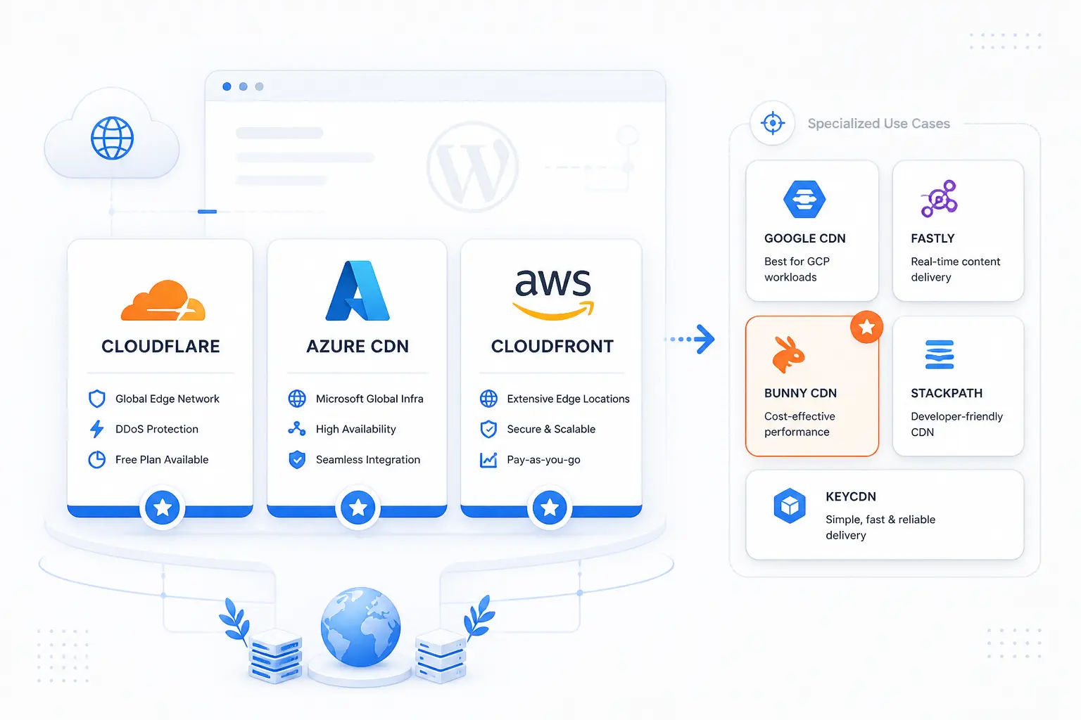 15 Best Free CDN for WordPress for Speed and Security 14 More WordPress CDN Options Worth Considering